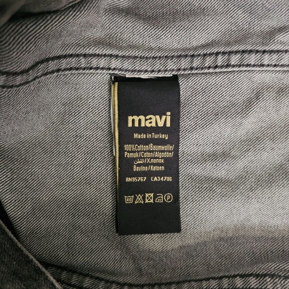 MAVI Black Men's Dark Wash Classic Style Long Sleeve Denim Jacket Size Small - Picture 9 of 13